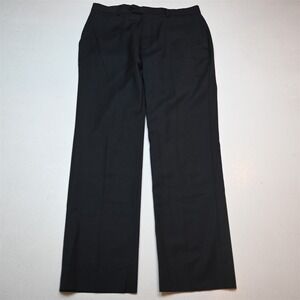 Mantoni 32x30 Black Super 140s Wool Flat Front Suit Trouser Mens Pants